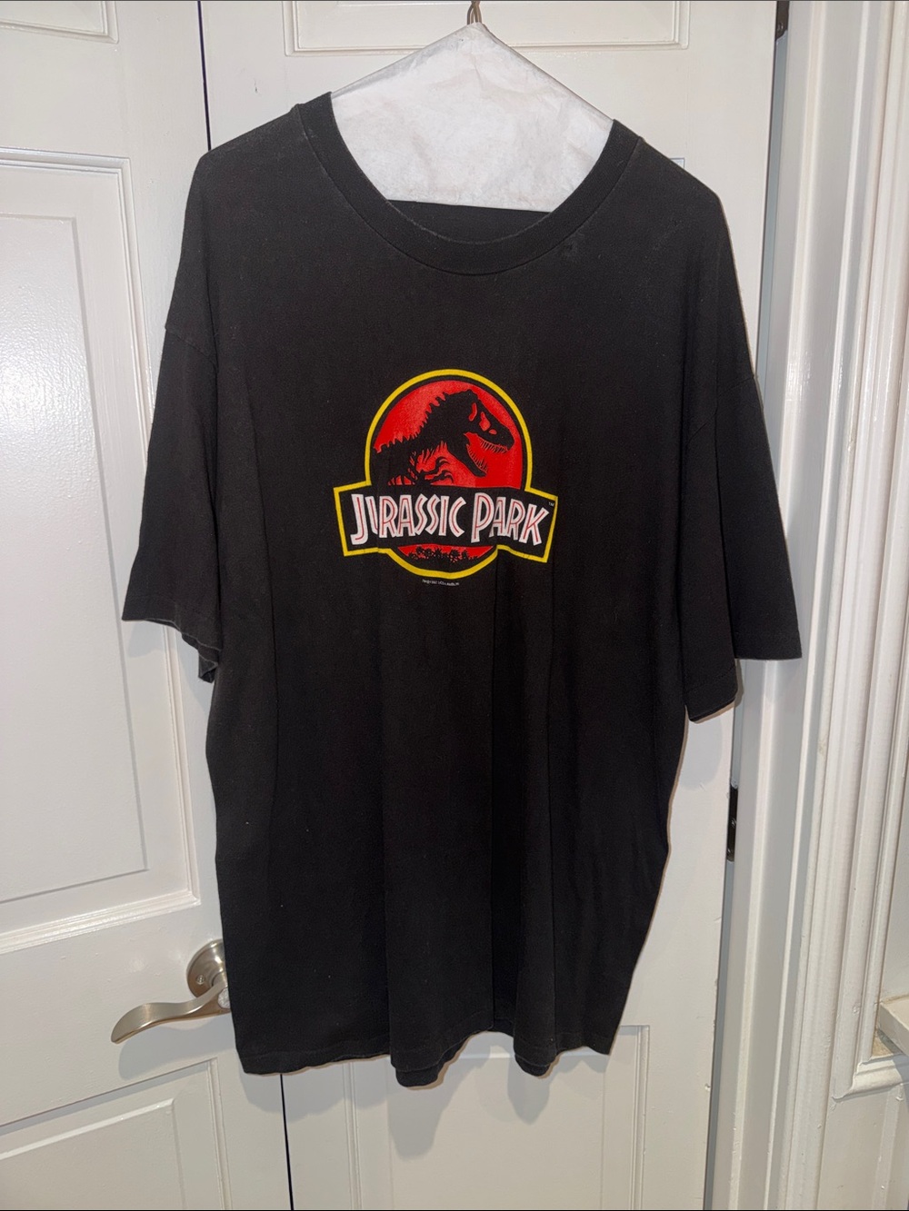 Jurassic Park Men’s 1992 Vintage Classic Logo Short Sleeve T/Rare Movie Promo